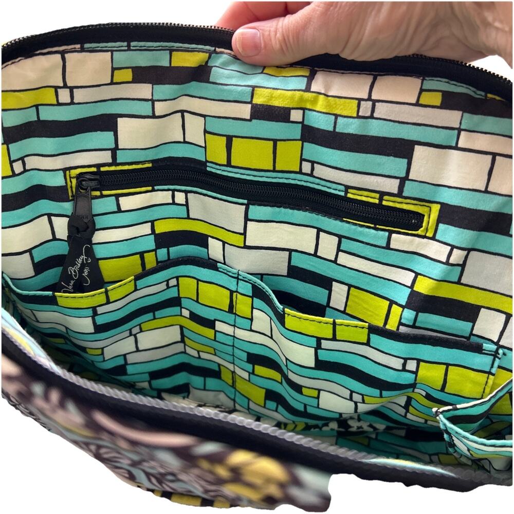 Vera Bradley purse and coin bag Shoulder Bag Satchel Tote green yellow lot 2 - Picture 7 of 12